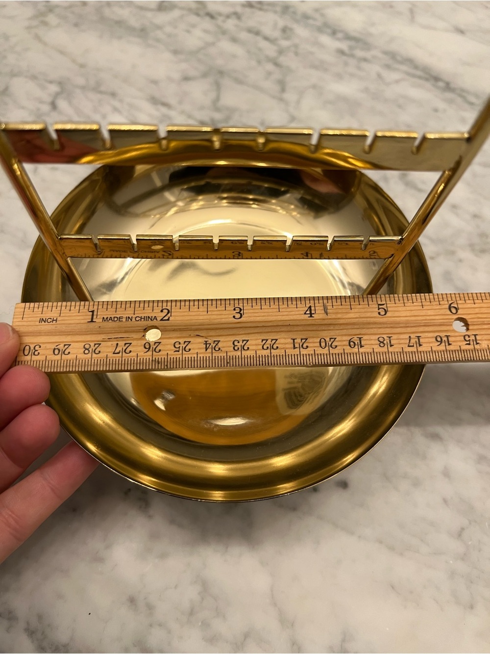 Pottery Barn Gold Jewelry Holder Stand with Tray - Picture 5 of 5